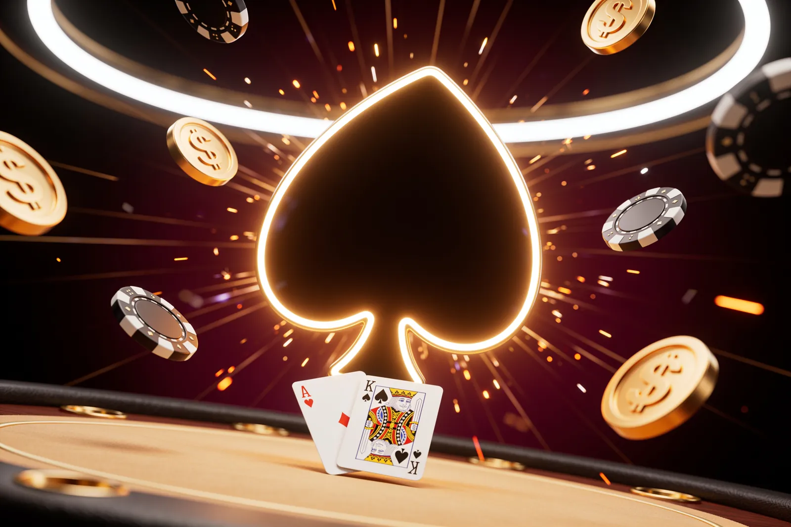 A baccarat card shoe dealing on plain felt